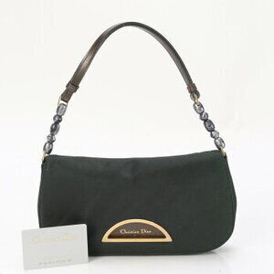 Christian Dior Maris Pearl Handbag Tote Top Handle Shoulder Bag Leather